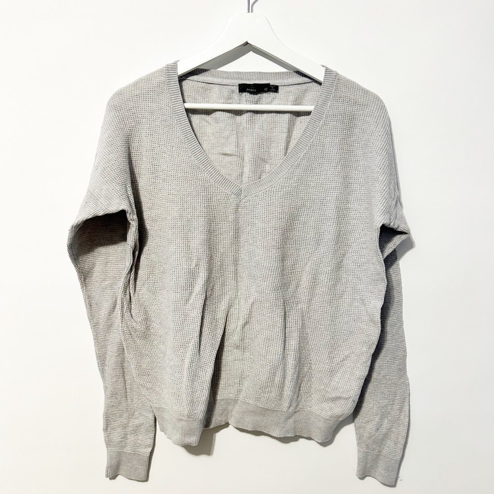 PrAna Waffle Knit Vneck Sweater Size M